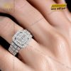 Nhẫn Shynara vàng trắng nguyên khối Au750 đính kim cương