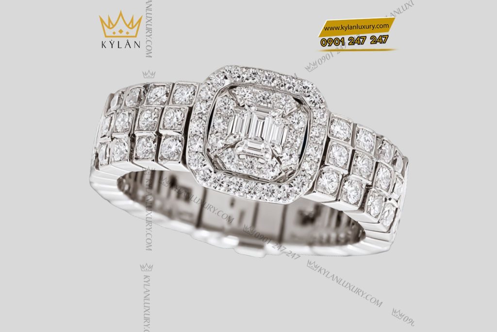 Kỳ Lân Luxury nhan shynara vang trang nguyen khoi au750 7 Nhẫn Shynara vàng trắng nguyên khối Au750 đính kim cương