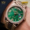 Đồng hồ Rolex Day Date mặt đá xanh vành kim 128345RBR-0068