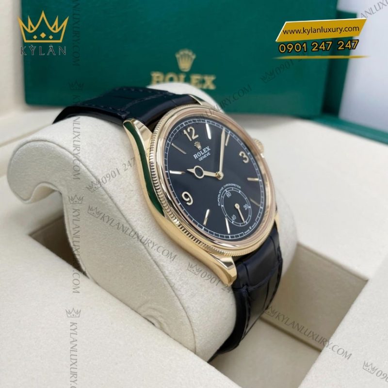 Đồng hồ Rolex Perpetual 1908 vàng vàng mặt số đen 52508-0002