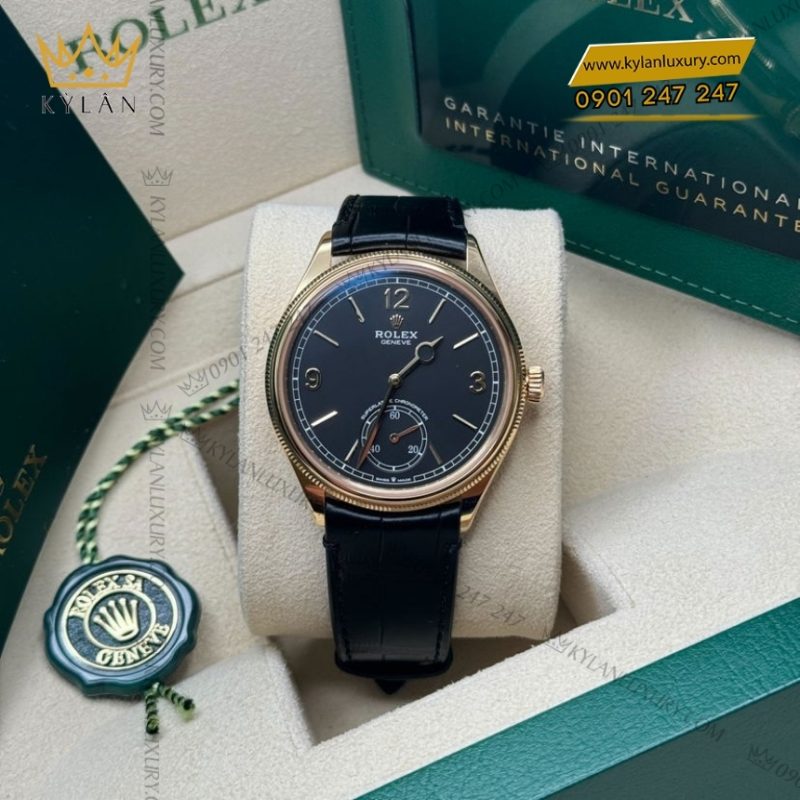 Đồng hồ Rolex Perpetual 1908 vàng vàng mặt số đen 52508-0002
