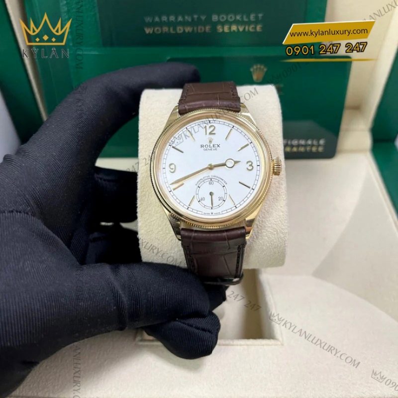 Đồng hồ Rolex Perpetual 1908 mặt số trắng 52508-0006