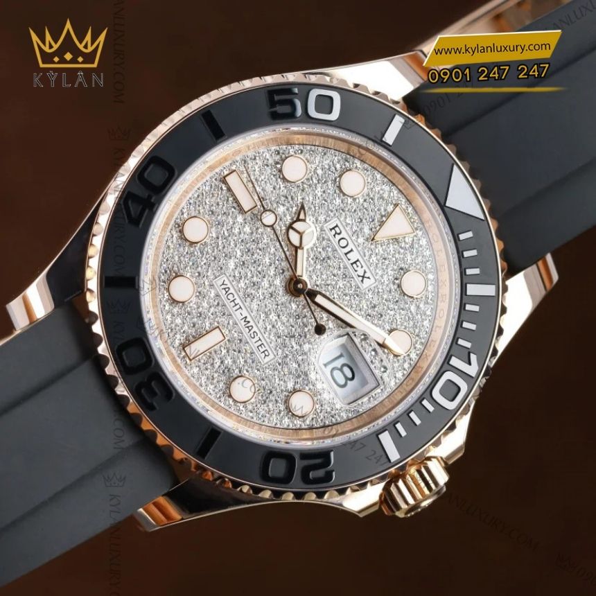 Kỳ Lân Luxury rolex yacht master 126655 0005 17 Đồng hồ Rolex Yacht-Master 40mm mặt số nạm kim cương 126655-0005