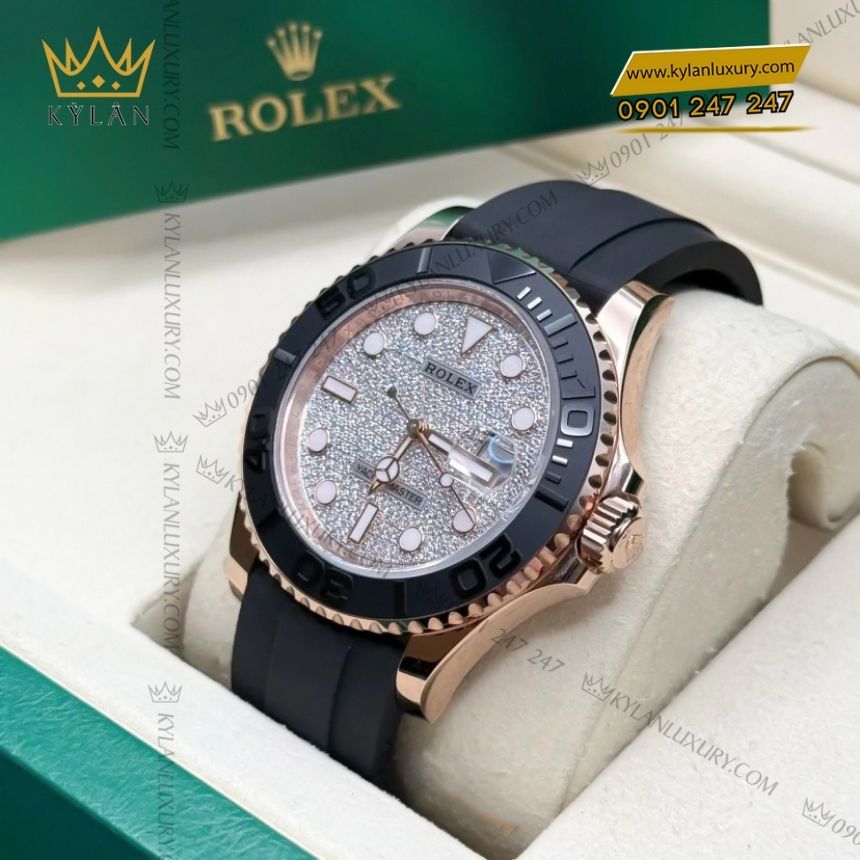 Kỳ Lân Luxury rolex yacht master 126655 0005 19 Đồng hồ Rolex Yacht-Master 40mm mặt số nạm kim cương 126655-0005