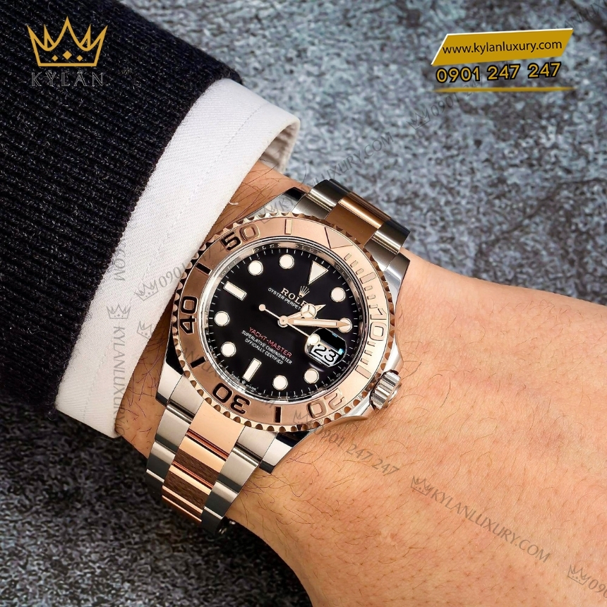 Kỳ Lân Luxury rolex yacht master 40mm m126621 mat so den tuyen 6 Đồng hồ Rolex Yacht Master 40 mặt số đen 126621-0002