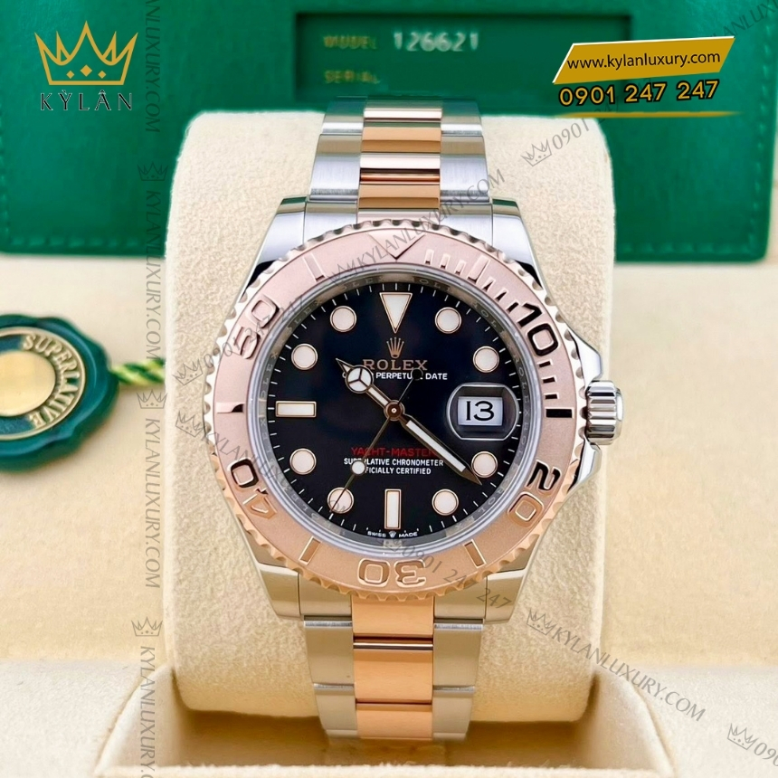 Kỳ Lân Luxury rolex yacht master 40mm m126621 mat so den tuyen 8 Đồng hồ Rolex Yacht Master 40 mặt số đen 126621-0002