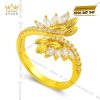 Nhẫn Flower Ring vàng nguyên khối Au750 đính kim cương