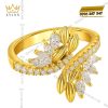 Nhẫn Flower Ring vàng nguyên khối Au750 đính kim cương