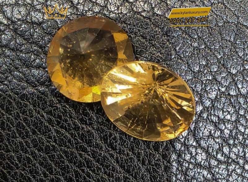 Cặp đá Sapphire vàng