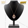 Dây chuyền Vương Miện Hoa Hồng vàng hồng Au750 đính kim cương