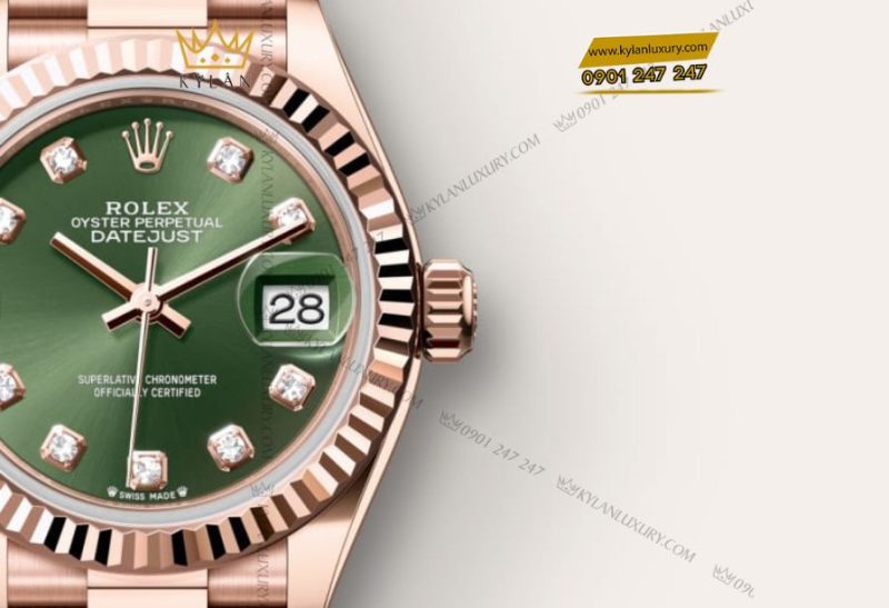Rolex Lady-Datejust m279175 mặt số xanh ô-liu