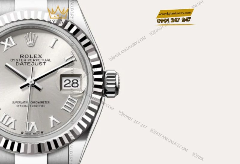 Đồng hồ Rolex Lady-Datejust m279174 mặt số bạc
