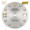 Rolex Lady-Datejust m279383RBR mặt số bạc nạm kim cương