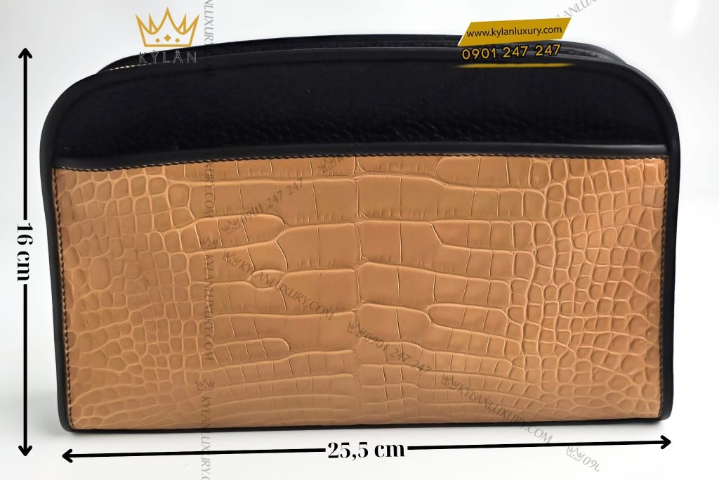 Túi Clutch da Togo mix da cá Alligator