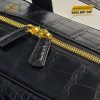 Balo da cá Alligator đen đính logo vương miện KY LAN