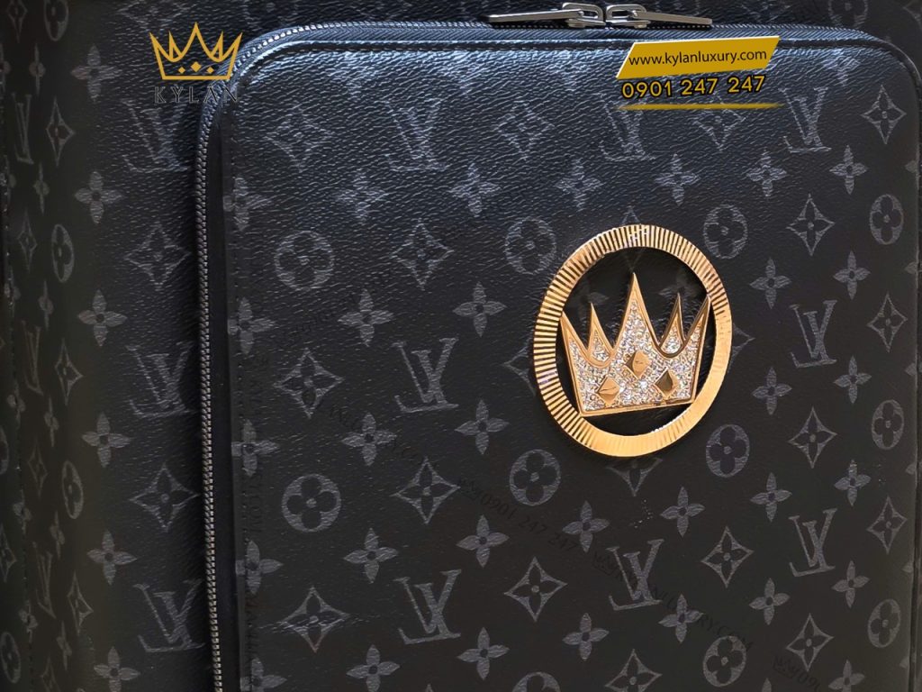 Kỳ Lân Luxury 13 6 Mặt logo vương miện KyLan vàng nguyên khối Au750 đính kim cương