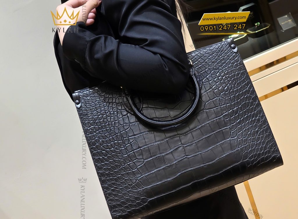 Kỳ Lân Luxury 14 3 Túi xách nữ full da cá Alligator black