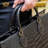 Túi xách nữ full da cá Alligator black