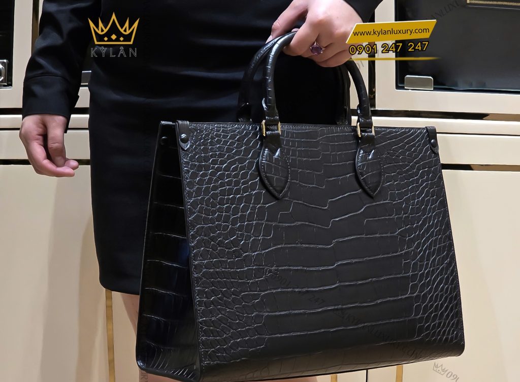 Kỳ Lân Luxury 17 Túi xách nữ full da cá Alligator black