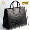 Túi xách nữ full da cá Alligator black