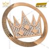 Mặt logo vương miện KyLan vàng nguyên khối Au750 đính kim cương