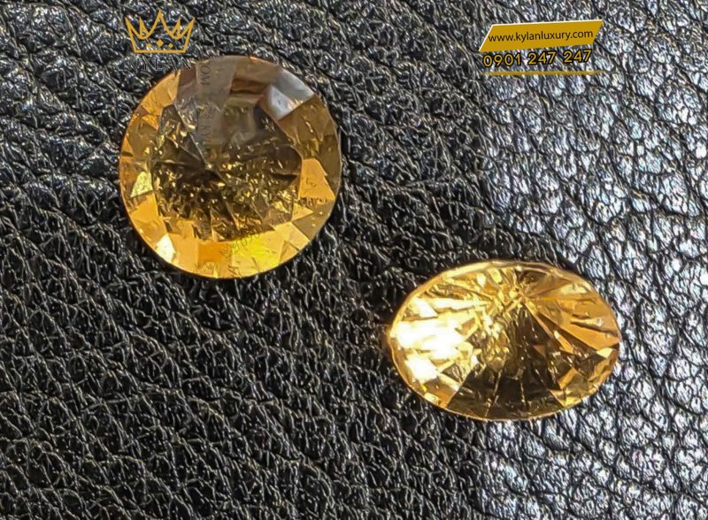 Cặp đá Sapphire vàng