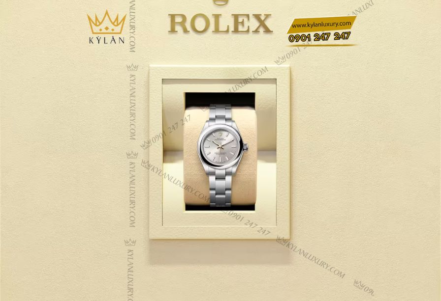 Kỳ Lân Luxury 2 34 Rolex Oyster Perpetual m276200 28mm mặt số bạc tinh xảo