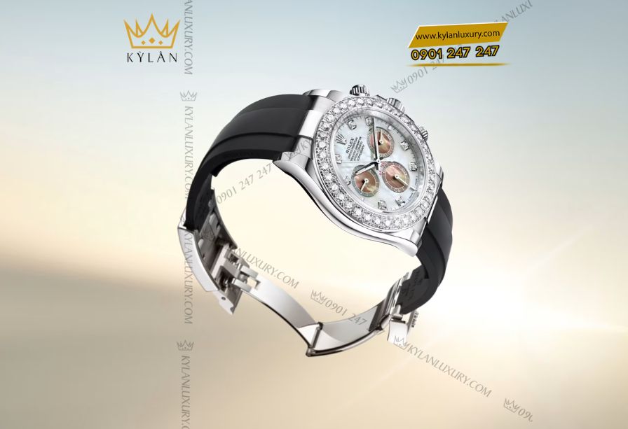 Kỳ Lân Luxury 2 46 Rolex Cosmograph Daytona m126589RBR mặt số ngọc trai trắng