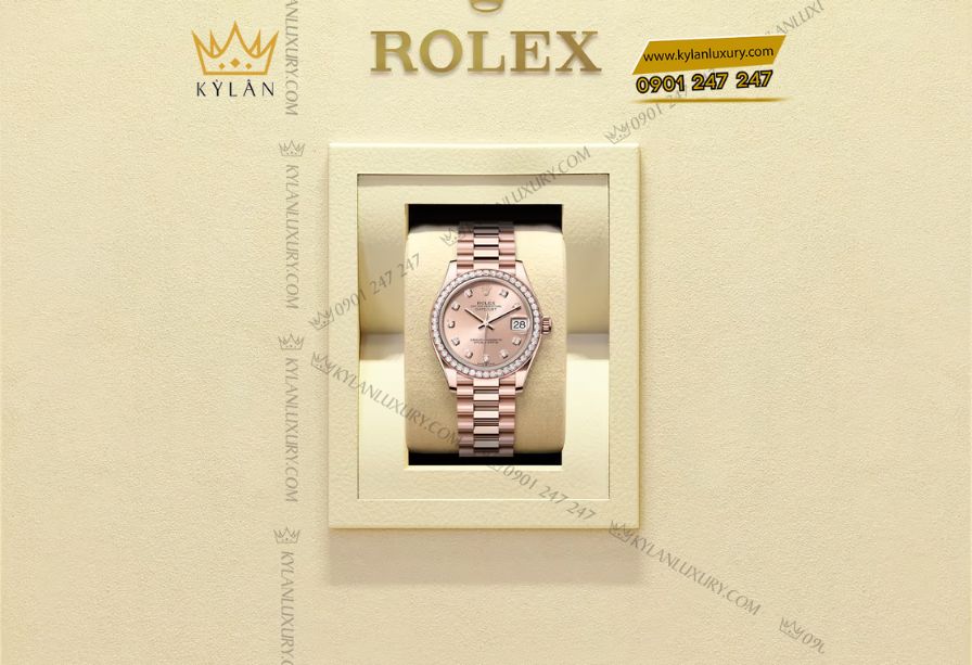 Kỳ Lân Luxury 2 59 Rolex Datejust m278285RBR 31mm mặt số màu hoa hồng 