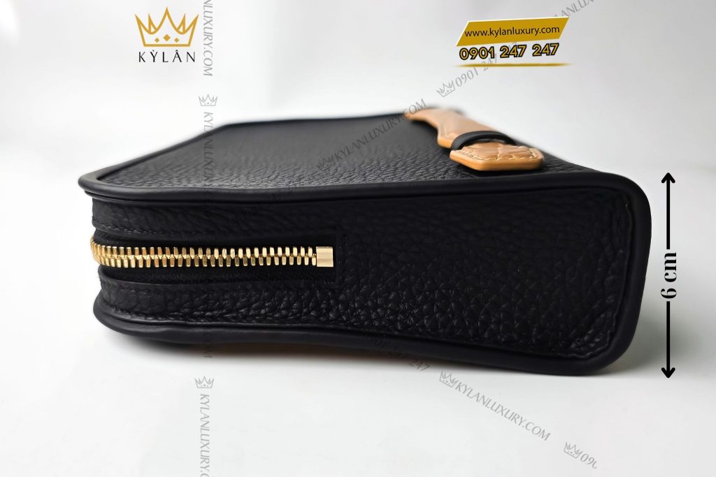 Túi Clutch da Togo mix da cá Alligator