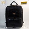 Balo da cá Alligator đen đính logo vương miện KY LAN