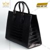 Túi xách nữ full da cá Alligator black