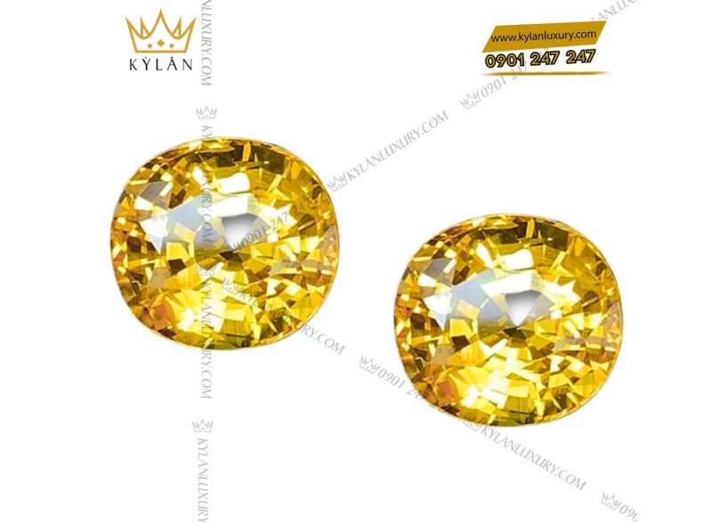 Cặp đá Sapphire vàng