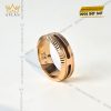 Nhẫn nam Lông Voi vàng hồng nguyên khối Au750
