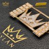 Mặt logo vương miện KyLan vàng nguyên khối Au750 đính kim cương