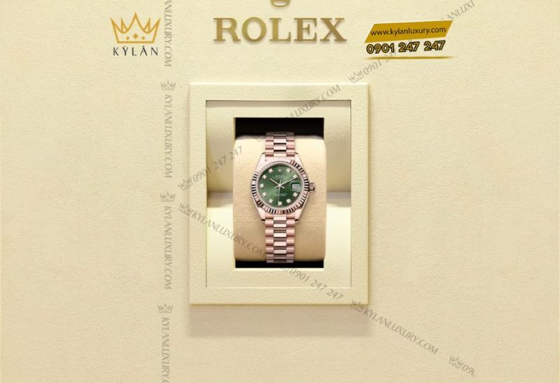 Rolex Lady-Datejust 279175 chế tác từ vàng Everose 18ct độc quyền, sắc hồng ấm áp bền đẹp theo thời gian, biểu tượng của Rolex Oyster