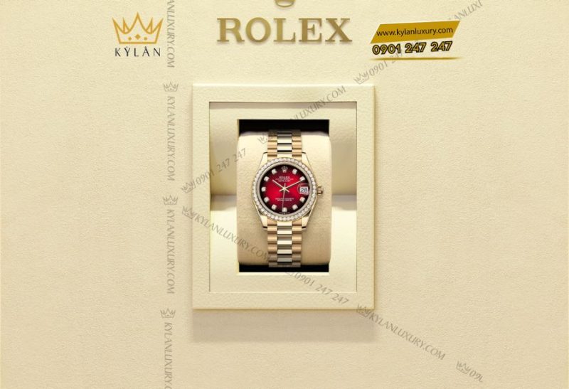 Rolex Datejust m2782B88RR 31mm mặt số đỏ ombré