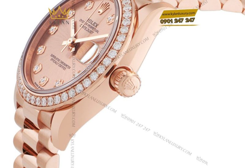 Rolex Datejust m278285RBR 31mm mặt số màu hoa hồng 