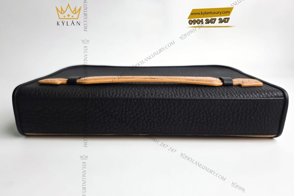 Túi Clutch da Togo mix da cá Alligator