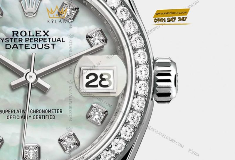 Rolex Lady-Datejust m279139RBR mặt số ngọc trai 