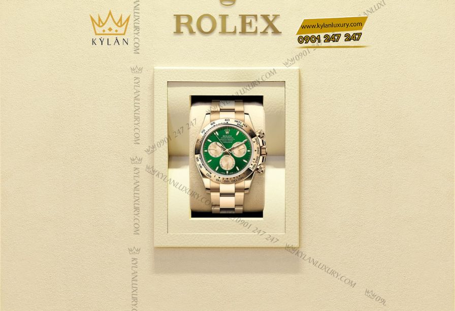 Kỳ Lân Luxury 4 10 Rolex Cosmograph Daytona Oyster m126508 mặt số xanh lá cây tươi
