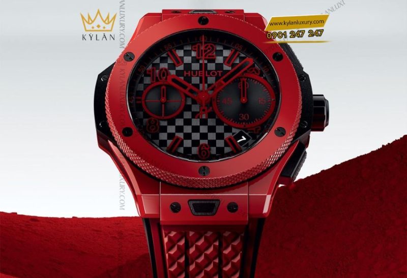 Thiết kế đồng hồ Hublot Big Bang Red Magic 43MM với vỏ và bezel ceramic đỏ