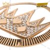 Mặt logo vương miện KyLan vàng nguyên khối Au750 đính kim cương