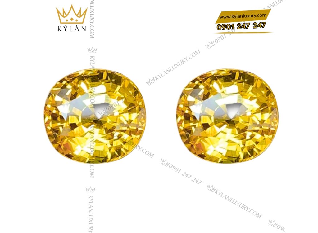 Cặp đá Sapphire vàng