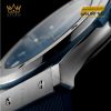 Cận cảnh vỏ Titanium chải satin và đánh bóng của Classic Fusion Titanium Blue