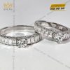 Nhẫn nữ vàng trắng nguyên khối Au750 đính viên chủ kim cương 4ly5