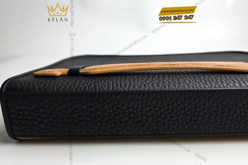 Túi Clutch da Togo mix da cá Alligator