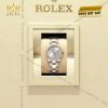 Rolex Lady-Datejust m279383RBR mặt số bạc nạm kim cương