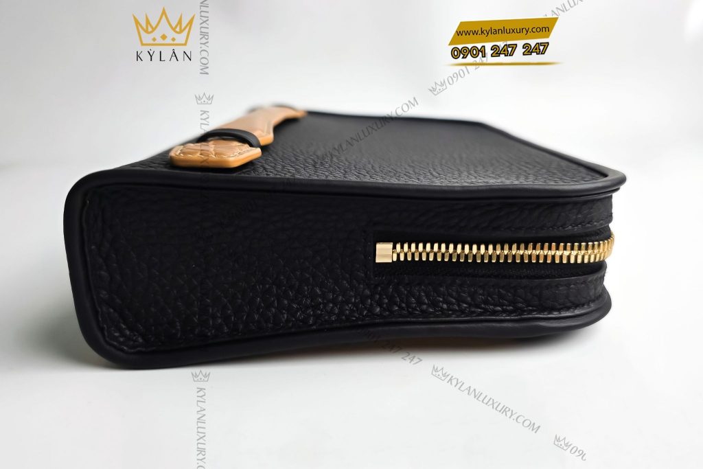 Kỳ Lân Luxury 5 6 Túi Clutch da Togo mix da cá Alligator