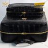 Balo da cá Alligator đen đính logo vương miện KY LAN